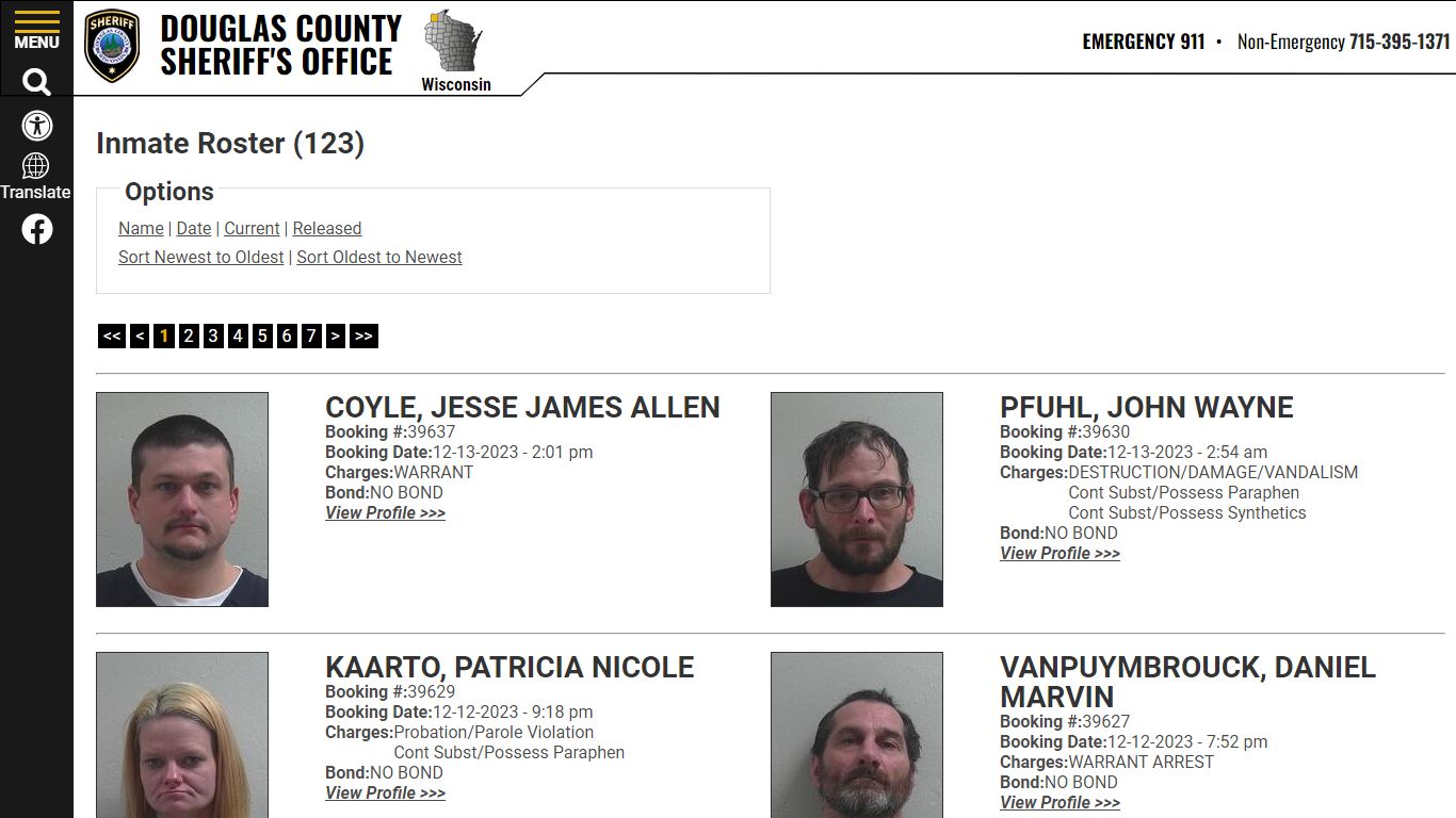 Inmate Roster - Current Inmates Booking Date Descending - Douglas ...